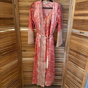 Vintage Oscar De la Rante Robe and Nigthwear Dress Set size M
